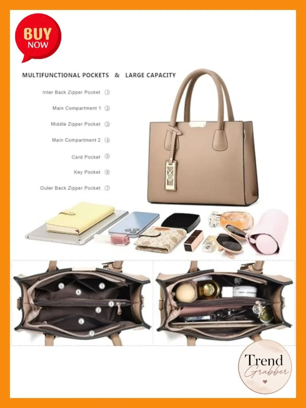 PU Leather Crossbody Tote Handbag Satchel Shoulder Bag for Women